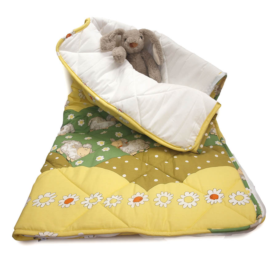 Kinderschlafsack 70x140 cm Schaf gelb
