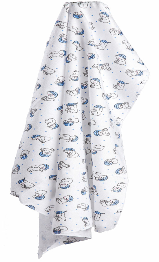 Molton-Windel Mehrzwecktuch 80x80 cm, 180g/m² bunt mit Bärchen